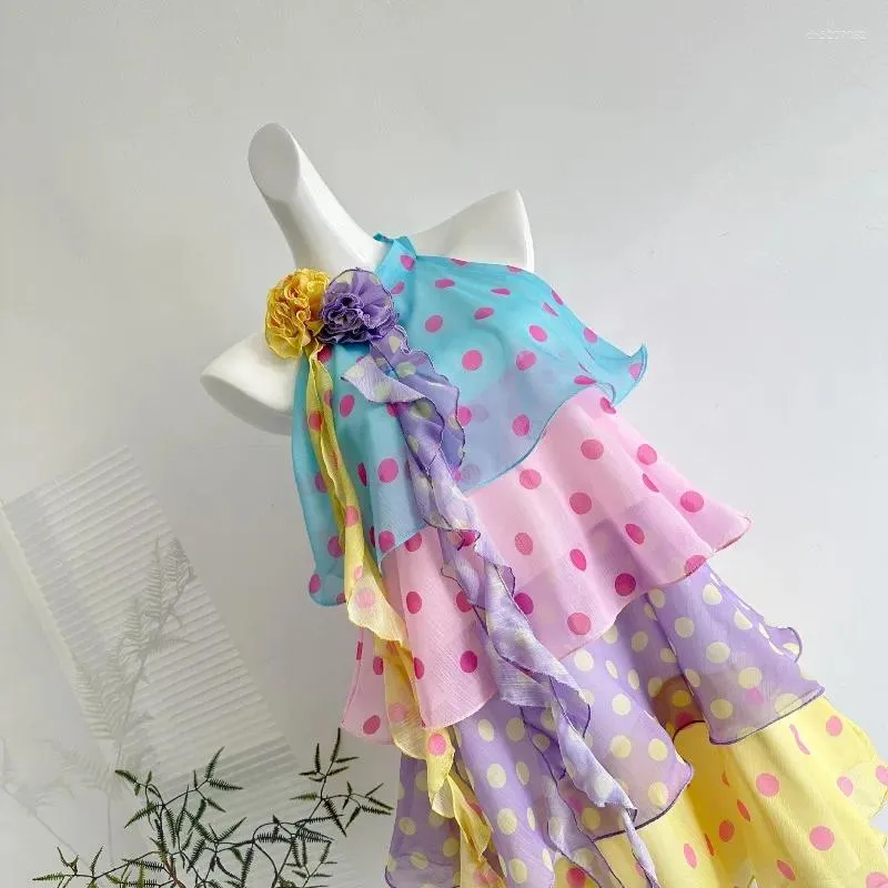 Colorful Polka Dot Flower Cake Unicorn Skirt A Line... From Dh5207032, Rs.3,351.61 In Bulk