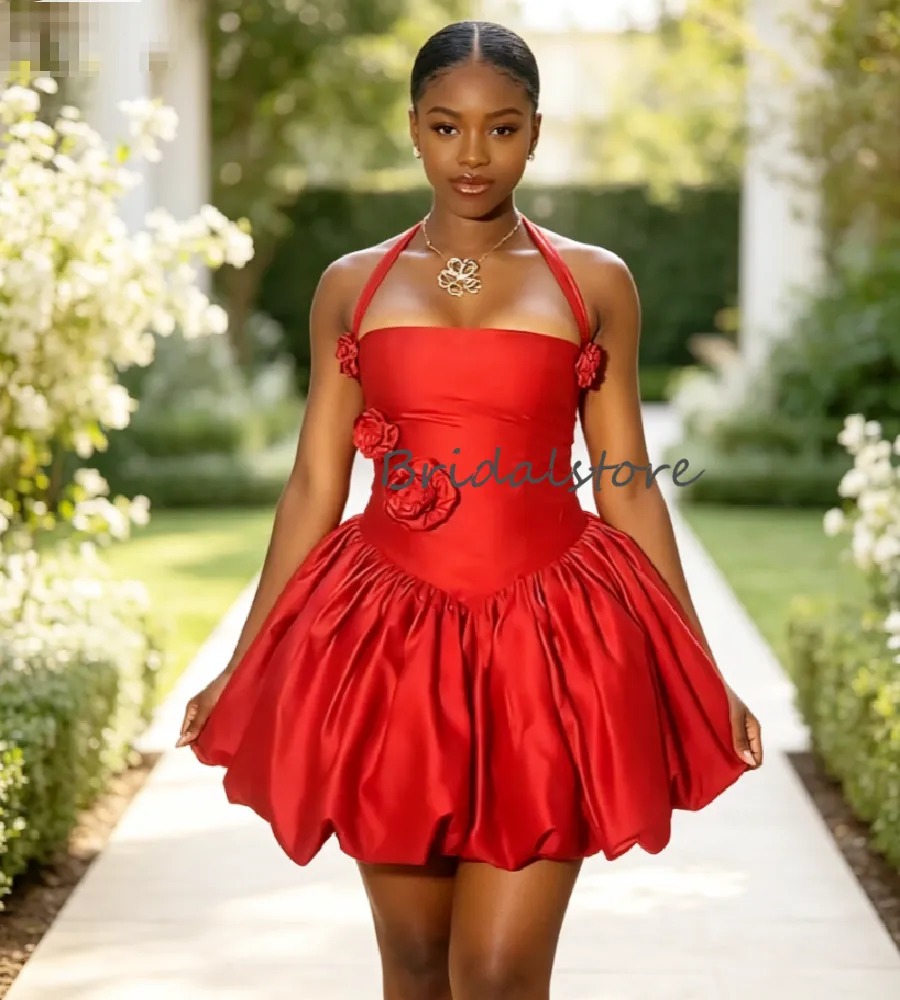 red halter hoco dress Satin Bubble Puffy Homecoming Red Party... From Bridalstore, Rs.9,845.88 Sherri hill