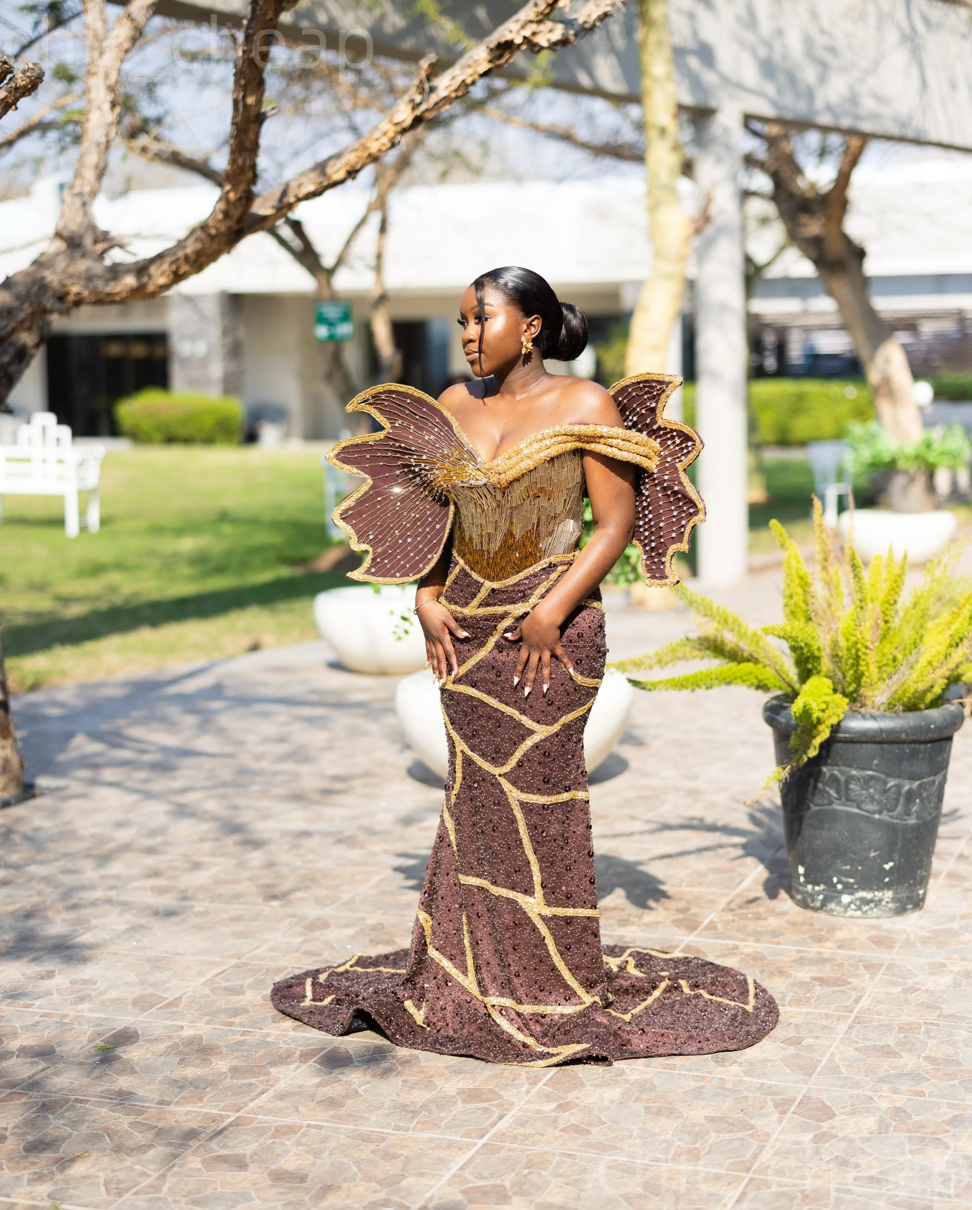 Aso Ebi Brown Mermaid Prom Dress 2026 Beaded Crystals Appliques Sequined Evening Dresses For Black Women Birthday Party Formal Reception Gowns Dresses 