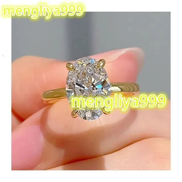 Lab M J Xinfly DE VS1 3CT Solitaire Lab Grown Diamond Oval... Band Rings | DHgate