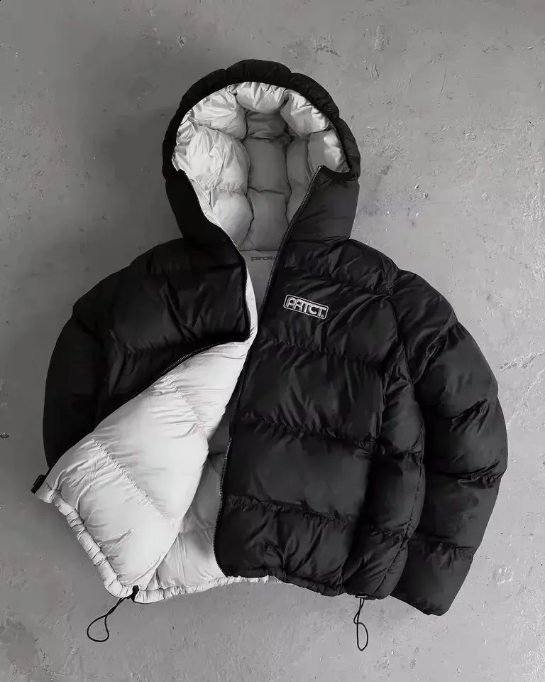 Winter Reversible Kids Puffer Jacket Y2K Dual Color From Lu04