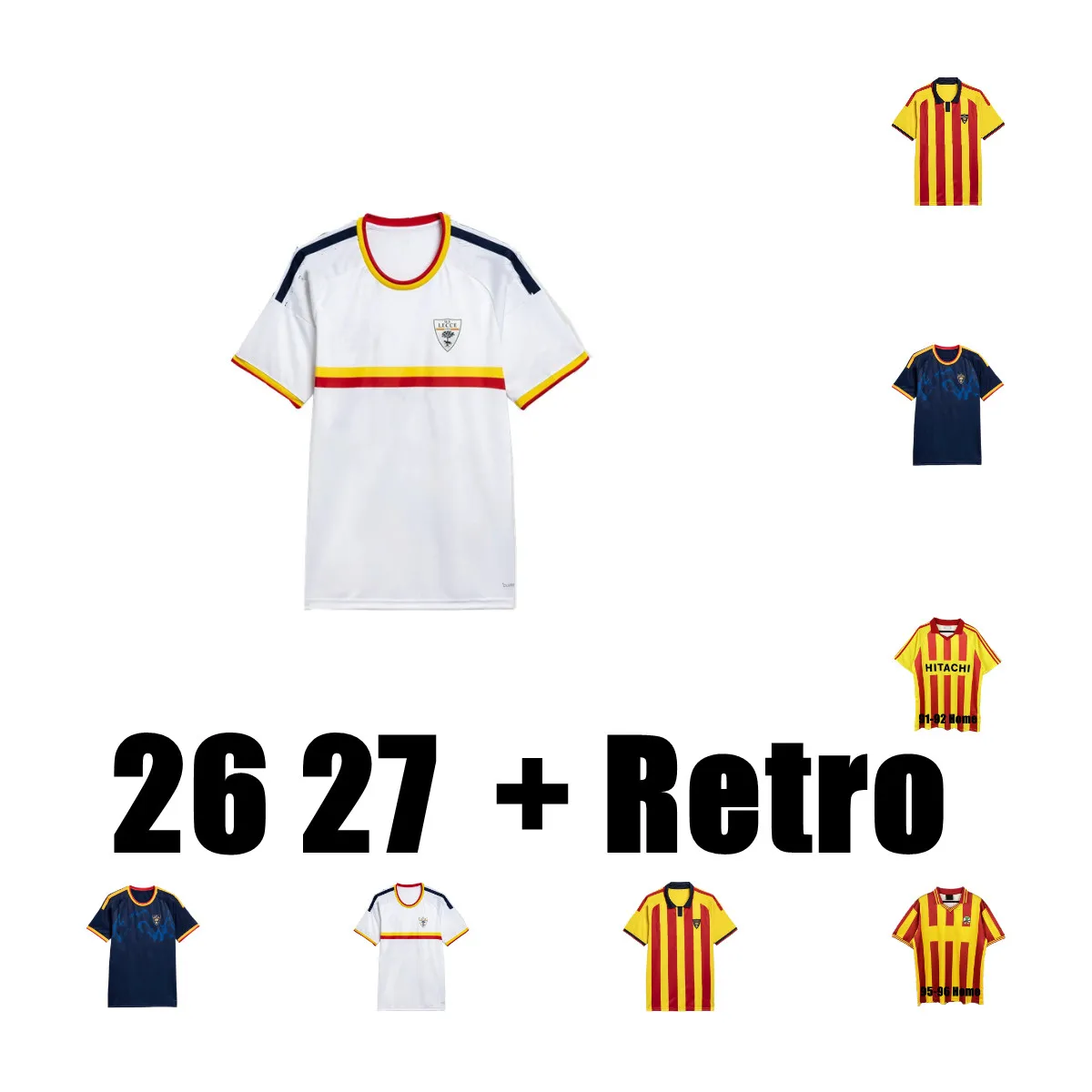 U.S. Lecce レプリカユニフォーム XXL 2026 27 US Lecce Soccer Jersey Home Away 3d Strefezza From