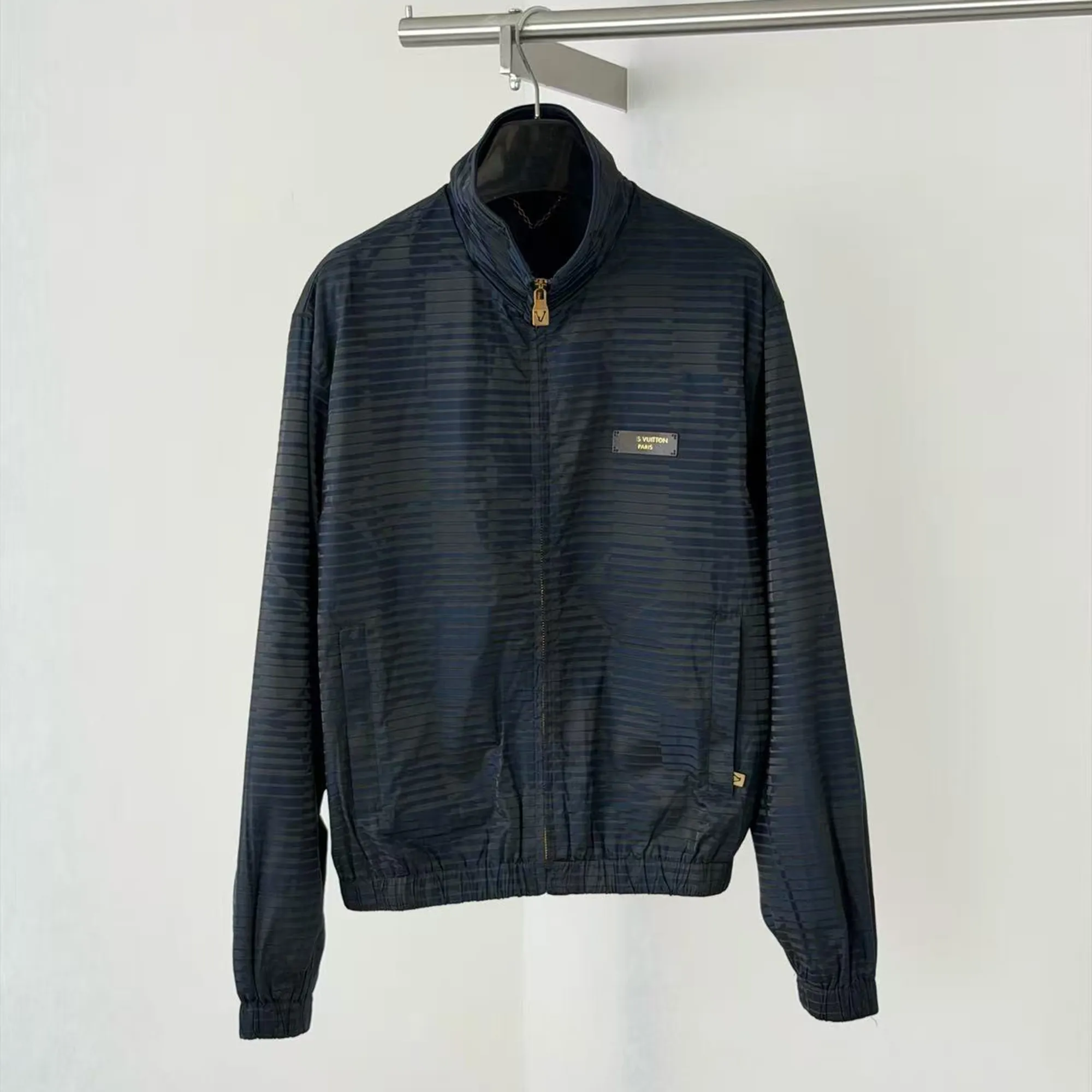 Mens Dark Pattern Jacquard Splicing Jacket Up... From ...