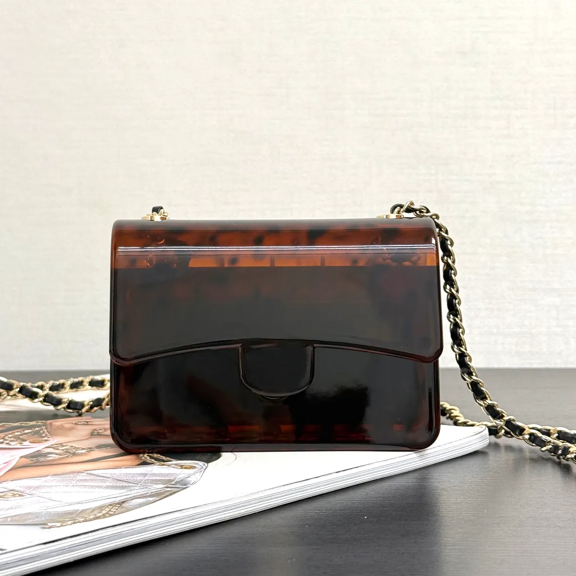 Designer Bag Tortoise Shell Mini Flap Bag For Women ... From Fashionbag ...