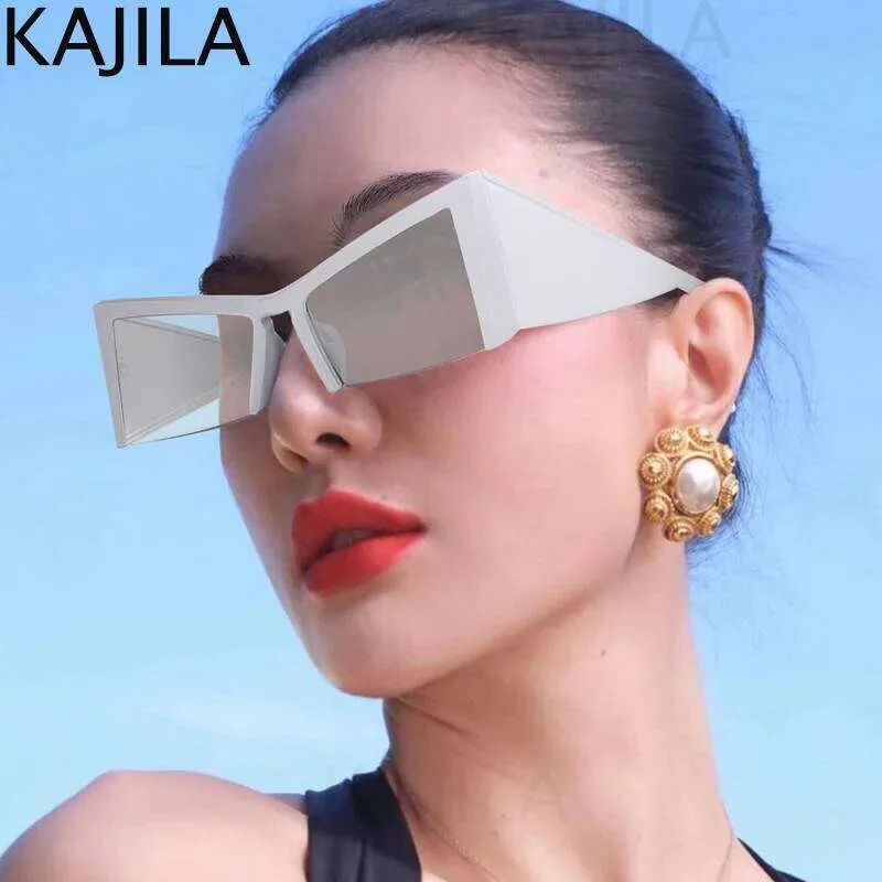 Oversized Square Shield Sunglasses for Women with Purple  display picture 1