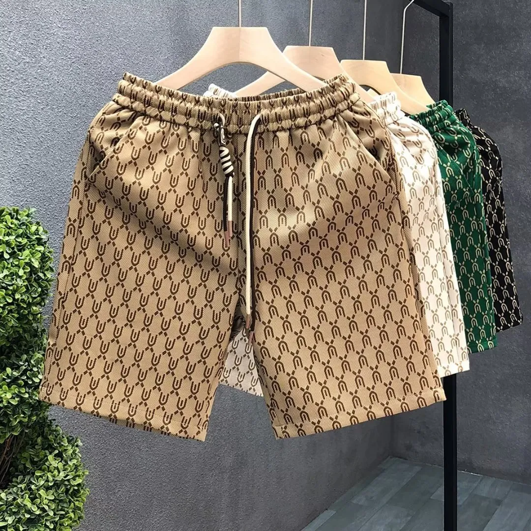 Designer Luxury Printed Straight Leg Khaki Shorts For... From Silu0325 ...