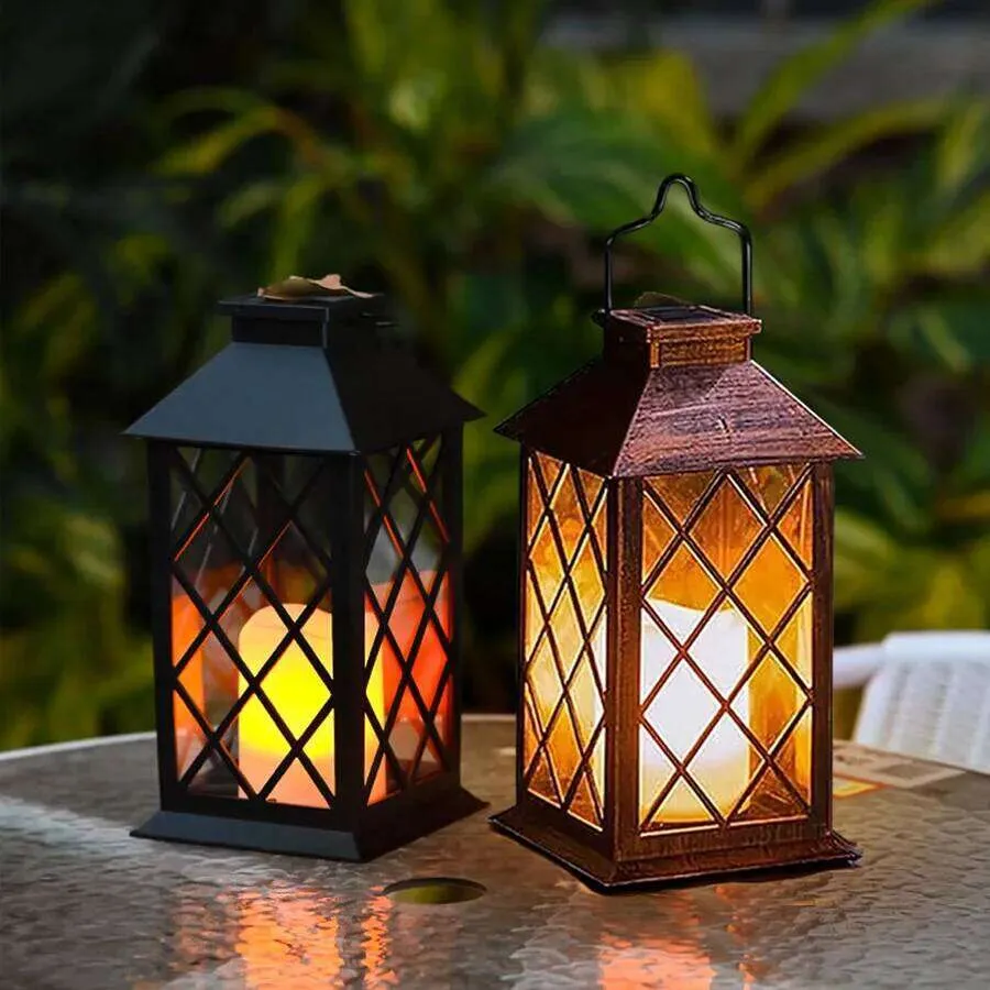Outdoor Solarleuchte Hängend – IP65 Wasserdichte Solarlaterne Für Garten, Terrasse, Balkon & Rasen – Dekorative Hänge-Lampe Ohne Kabel – Einfach Anzubringen