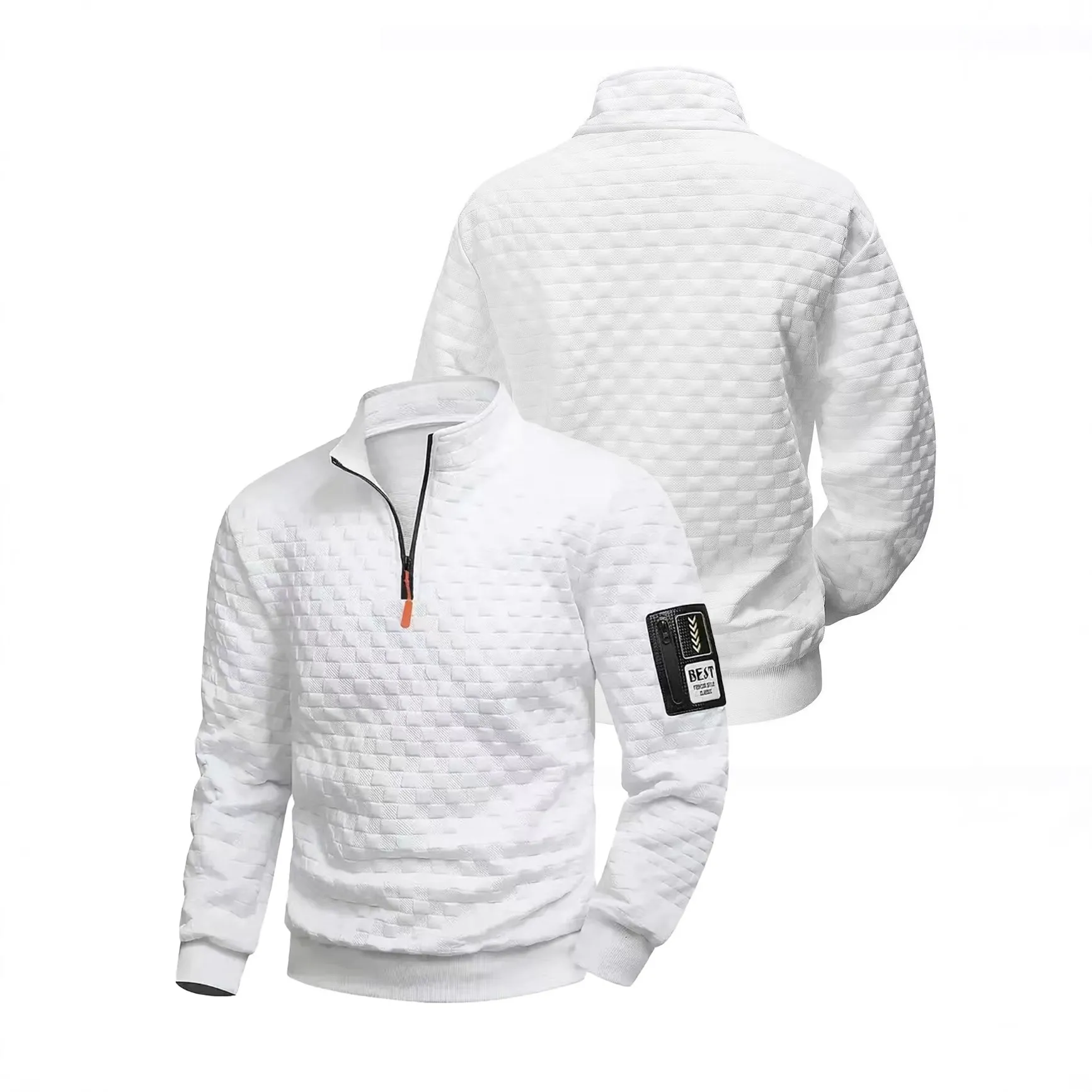 Luxury Brand Designer Clothes Popular Men's Retro Knitted Printed Link-Collar Sweatshirt On 'S European And American Independent Sites