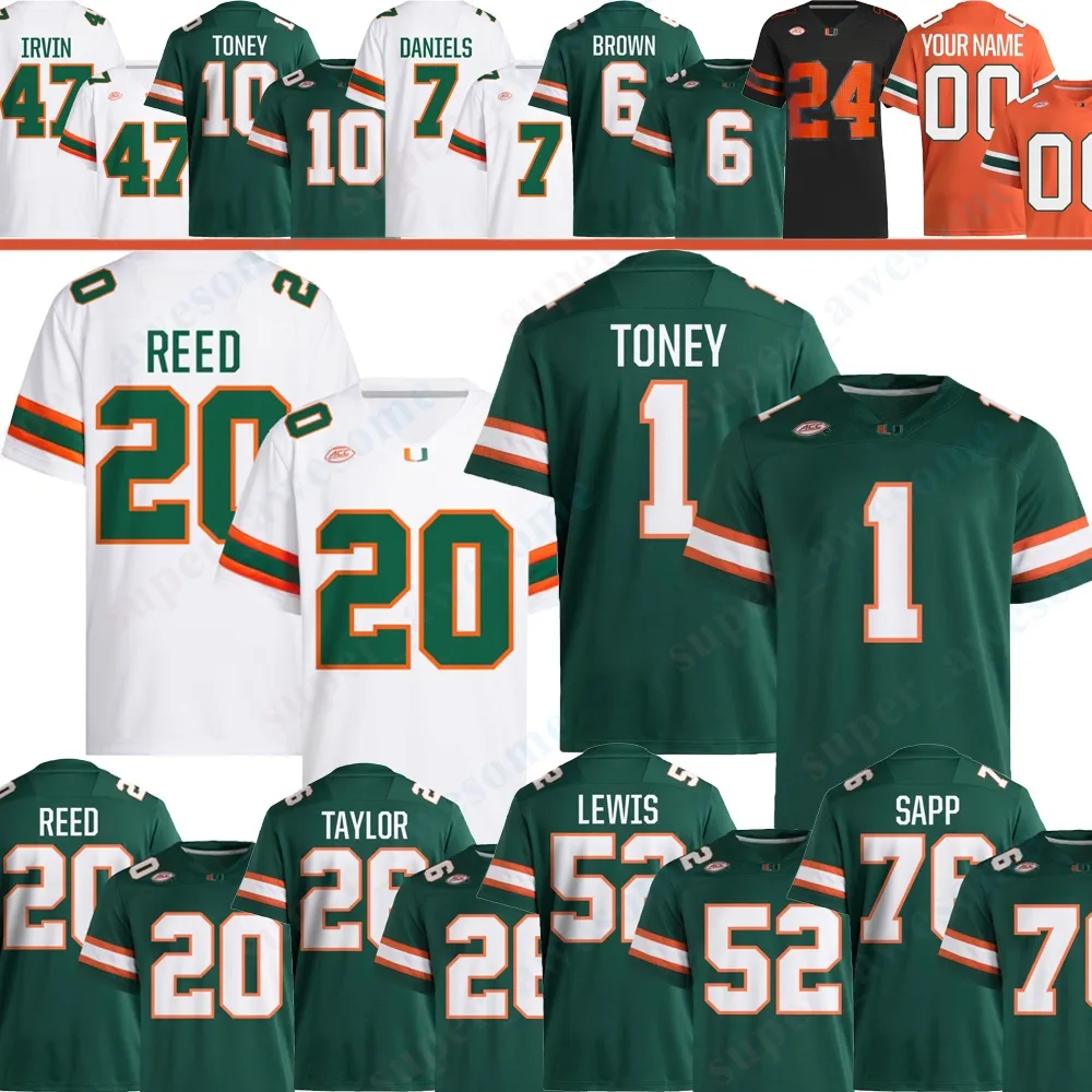 MiamiS Hurricanes Football Jersey 1 Malachi Toney From