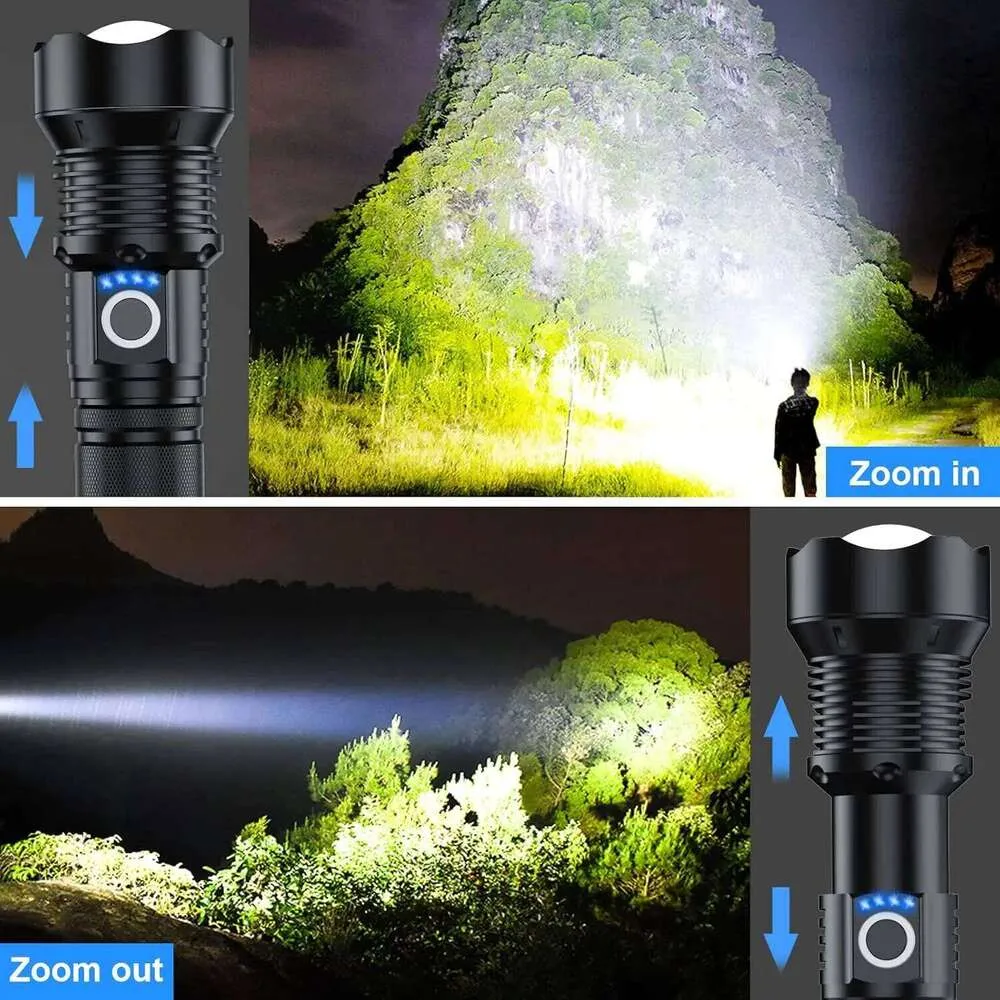 auto rechargeable emergency led flashlight BW C1 LED rechargeable flashlight,1800 Lumens TYPE-C,Car flashlight for  emergency, portable