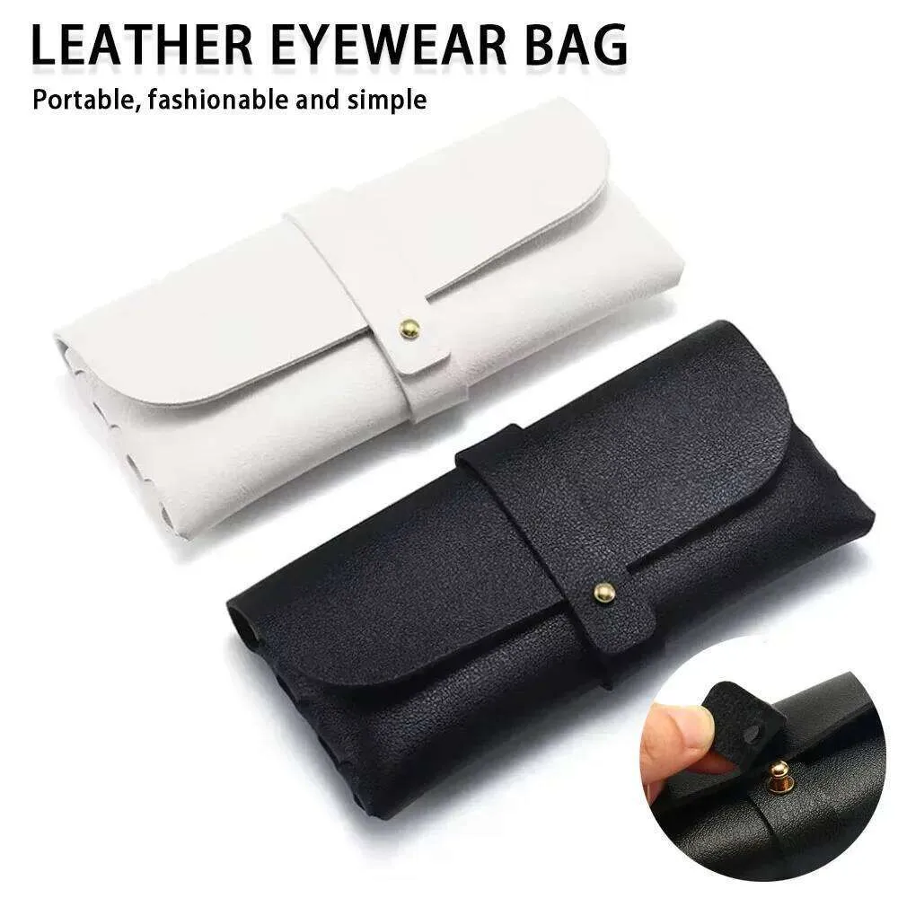 Fashion Classic Bag Protective Case For Cover Soft Stylish Leather Glasses Cases Travel Accessories Sunglasses