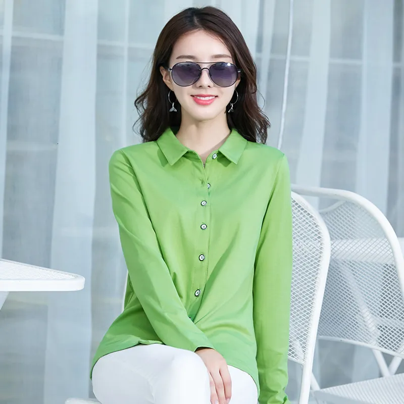 avocado dress shirt Avocado Green Long Sleeve Cotton Shirt with Stand Collar and Button  Decoration for Women from Dhgate Women's Blouses & Shirts