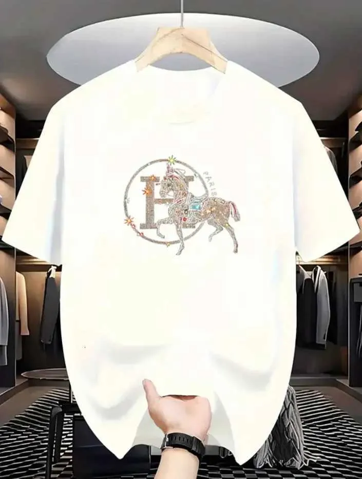 T-shirt Women Men Round Print Casual Summer Cotton Regular Crew Neck Short SleeveT260303