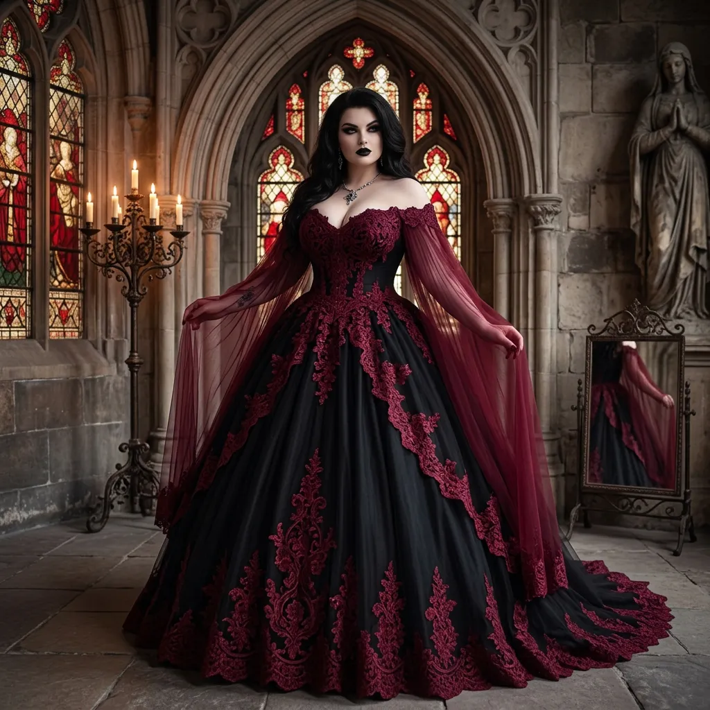 burgundy and black wedding dress Gothic for Bride Off Shoulder Long Sleeves Lace Appliques Vintage Bridal Gown Plus Size from Dhgate Ball Gown Wedding Dresses hijab wedding dress