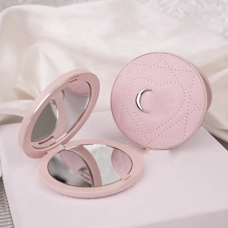 Round Folding Double Facettes Makeup Mirror  ... 