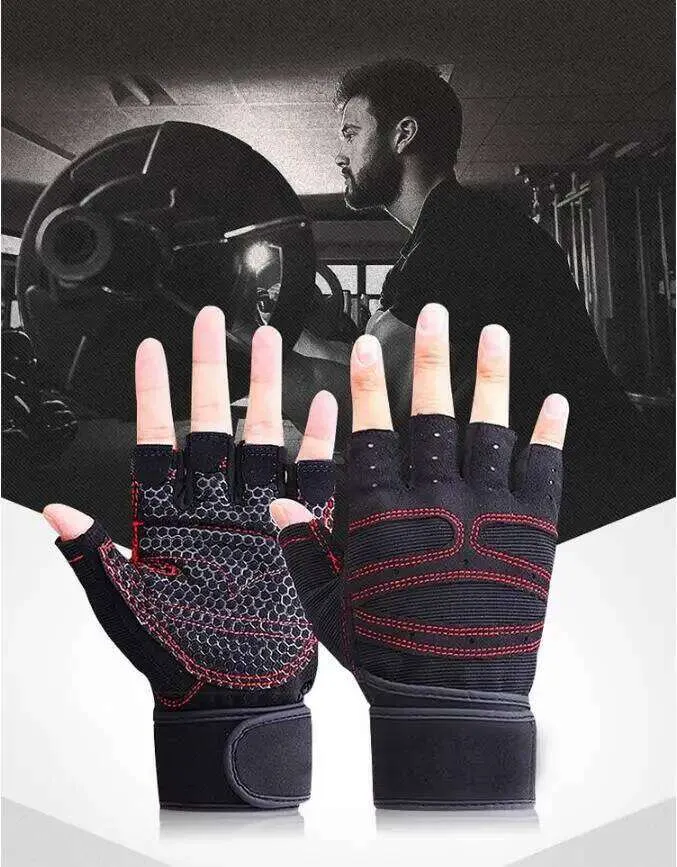 Guanti Mezzo Dito RAWHIDE Guanti Sollevamento Pesi In Pelle - Per Palestra, Allenamento, Guida, Autobus, Taglia Unisex Guanti Bodybuilding