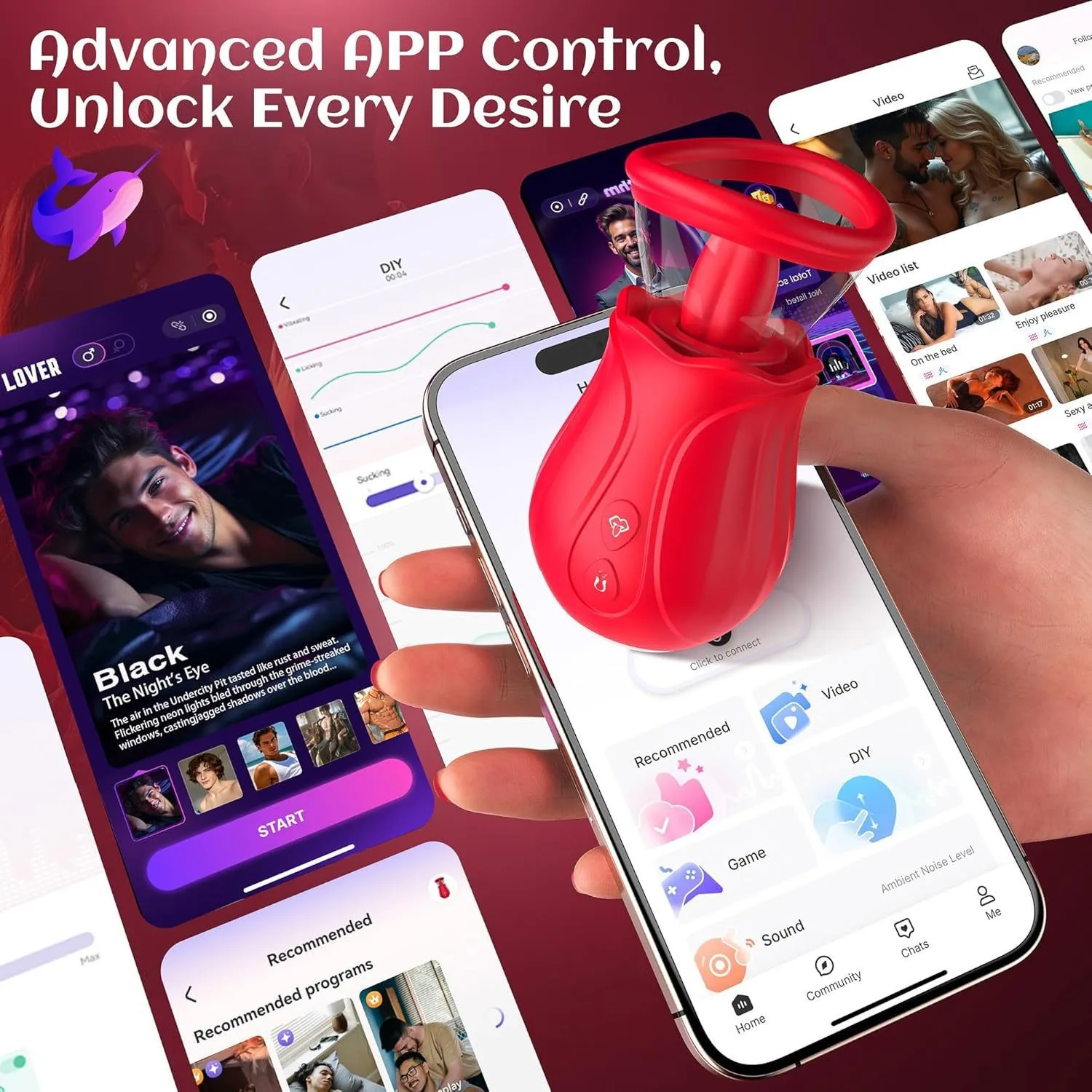 Vibrator Sex Toys Rose Toy AI APP Adult Toys For... From 22,62 €