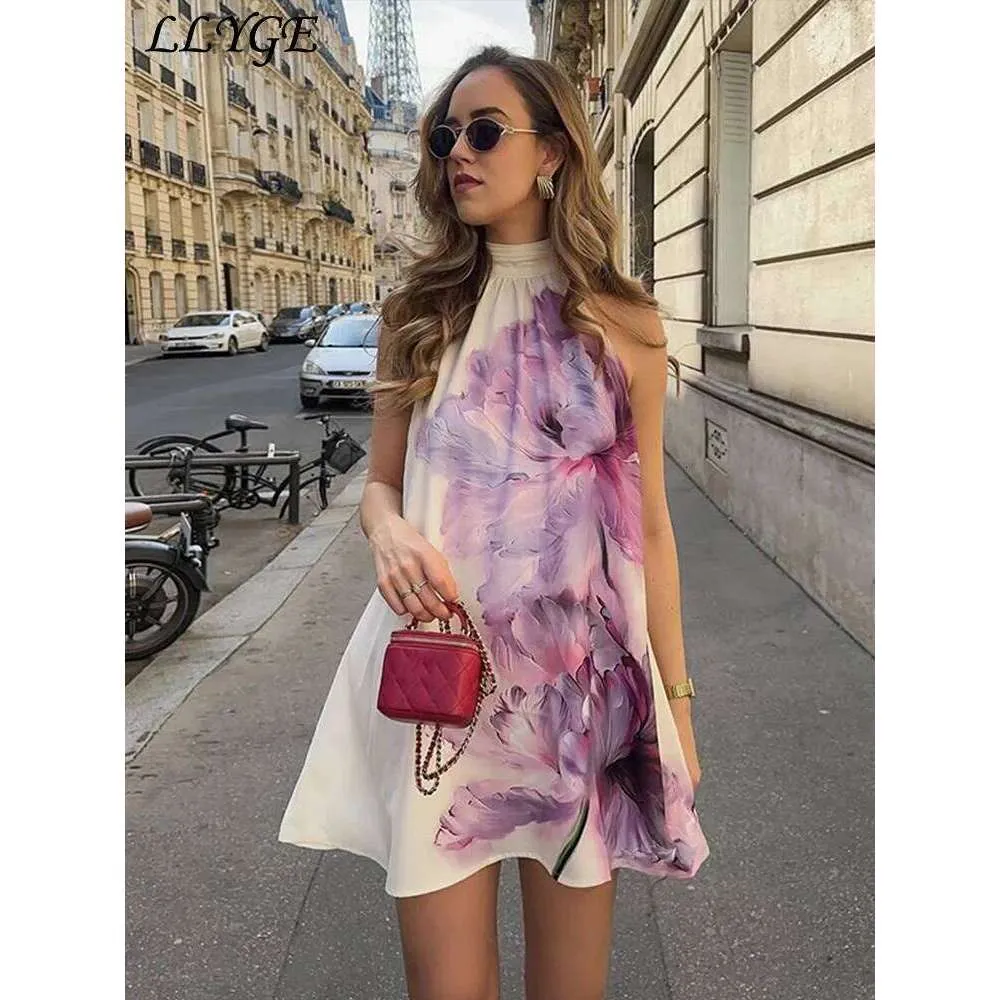 Elegant Print Short Holiday Dress Women Loose... From 30,79  | DHgate