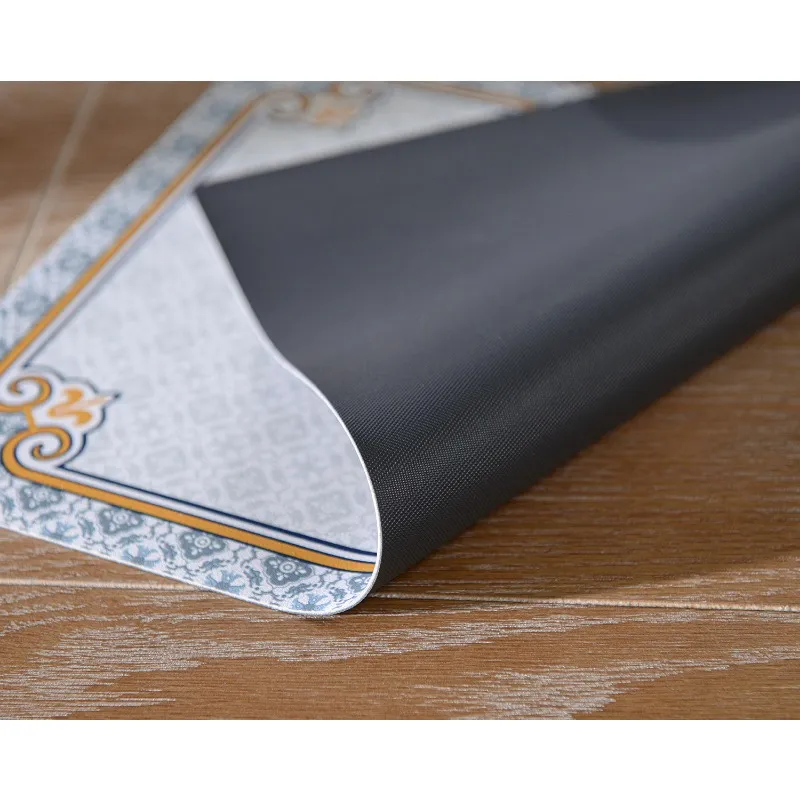 Luxury Round PE Microfiber Leather Dining Mat - Water & Heat Resistant ...