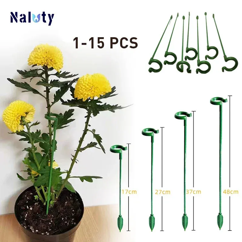 Plastic Plant Support Stakes and Reusable Clips for Indoor and Outdoor ...