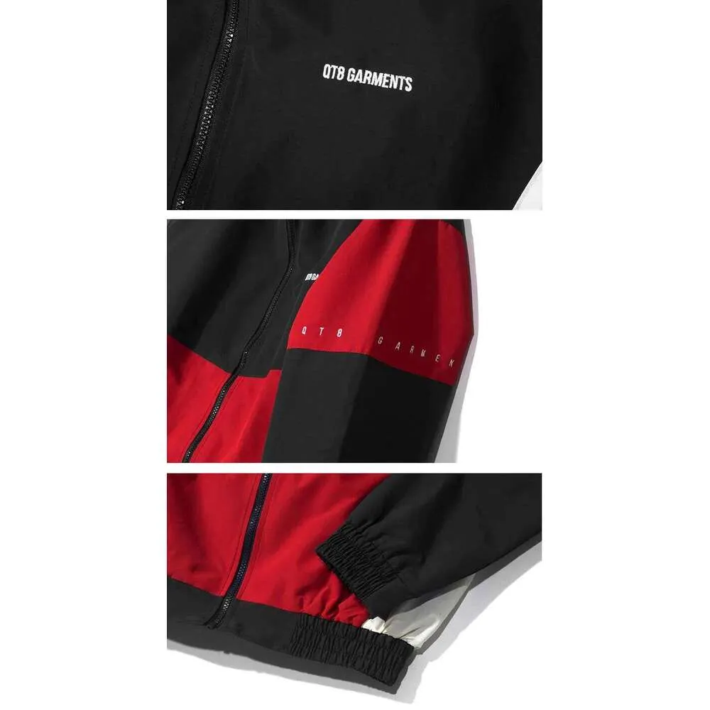 Qt8 Y2K Unisex Crew Neck Jacket Polyester Cotton From