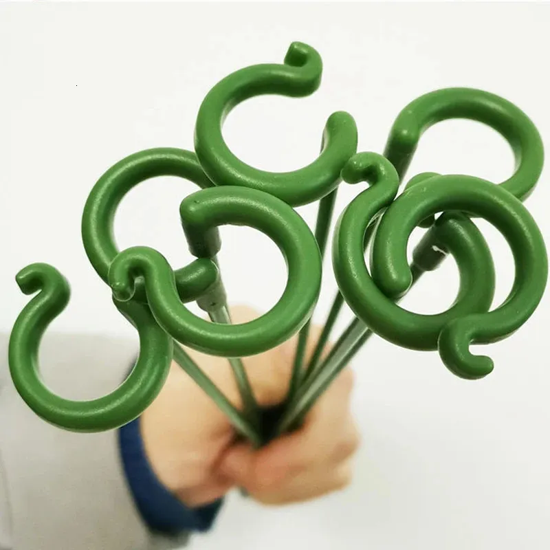 Plastic Plant Support Stakes and Reusable Clips for Indoor and Outdoor ...