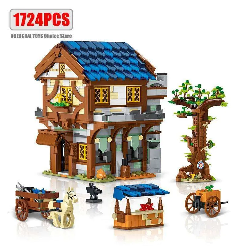 Medieval Town Wooden Building Blocks Set Modular... From Ridge02, $33. ...