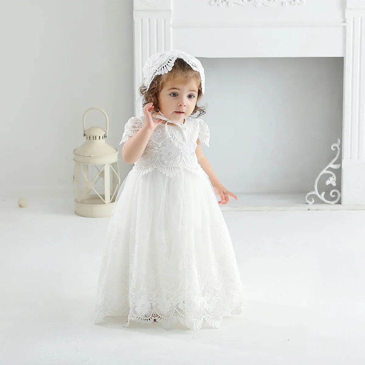 princess baptism dress Cute Baby Girl Baptism Dress Toddler First Birthday Party Princess Dress