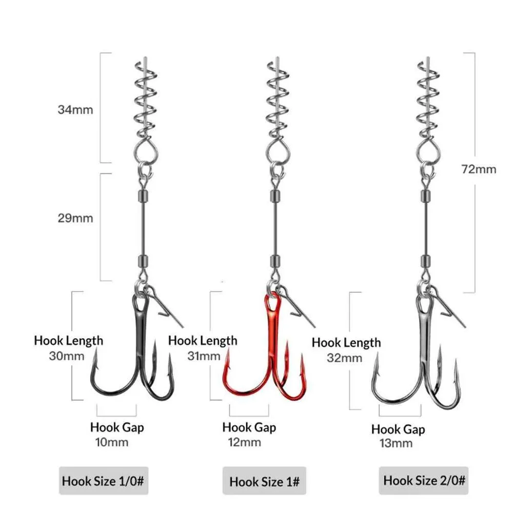 Stringer Rig 9KM Fishing Stringer Rig 3 Pack With Treble Hooks And... From Aside01 ...