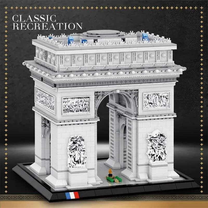 Arc de Triomphe Model Blocks Paris Landmark Building Bricks Desktop ...