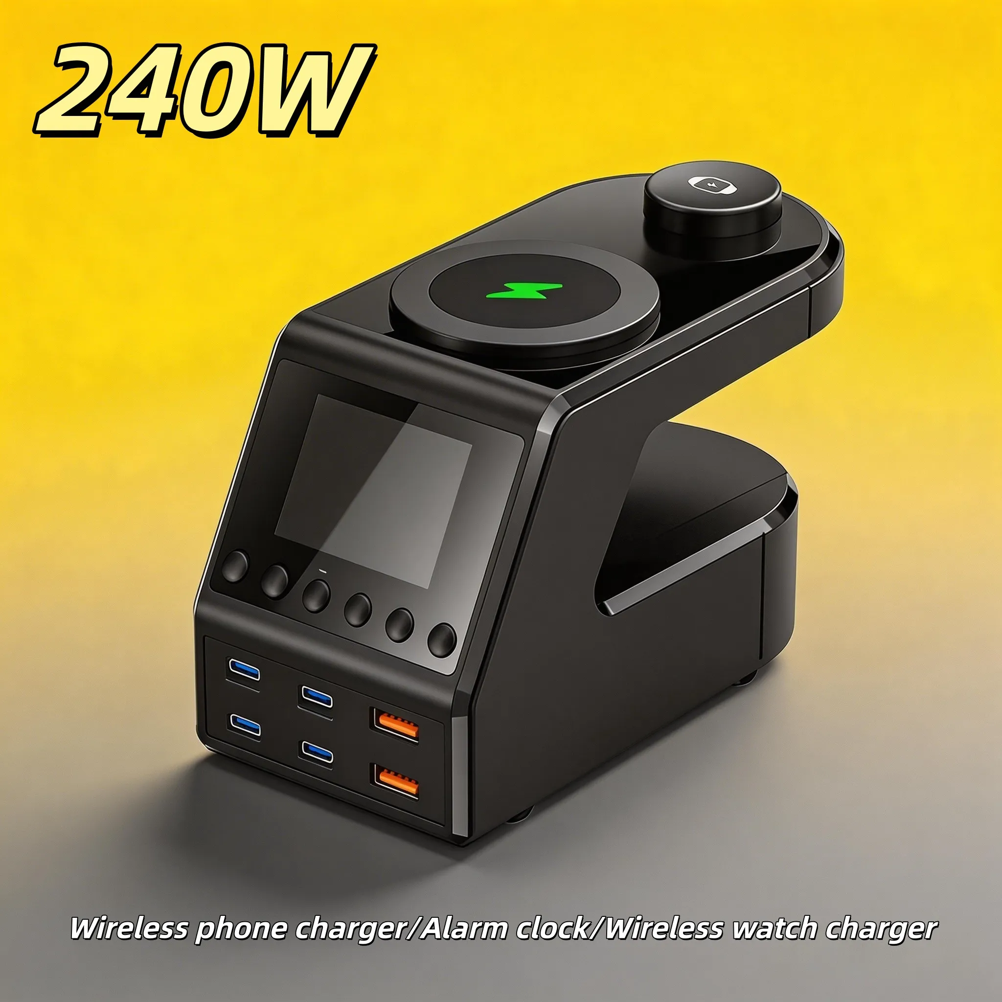 240W USB LCD Display Charging Station with 9-in-1 USB Hub and PD140W ...