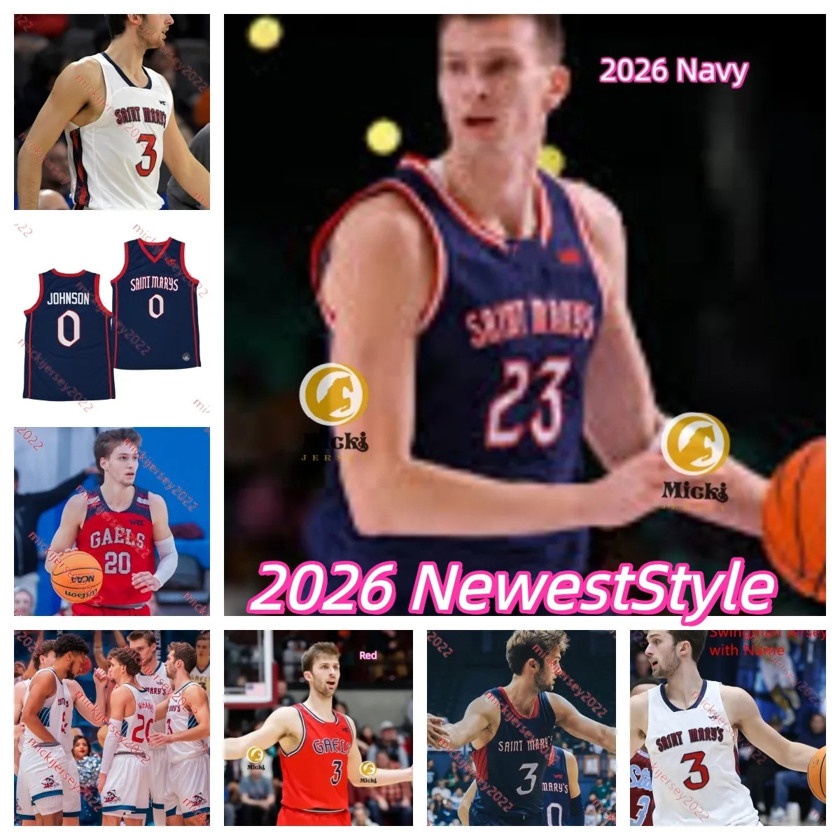 Mantas Juzenas Saint Marys Gaels Jersey 23 From Mickijersey2022