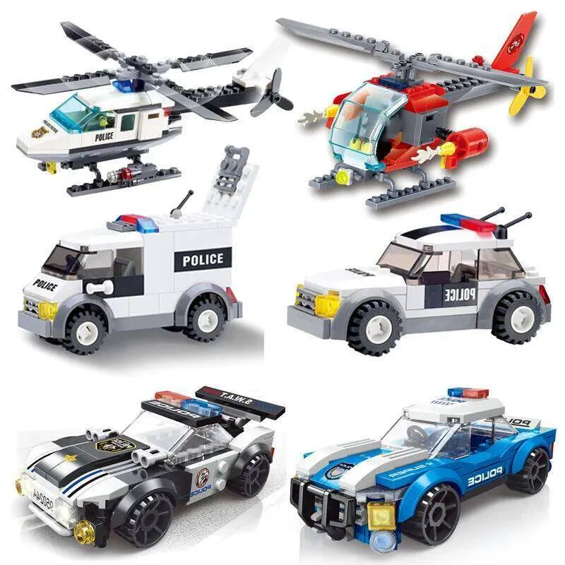 City Police Airplane SWAT Car Fire Helicopter Carrier Vehicle Plastic ...