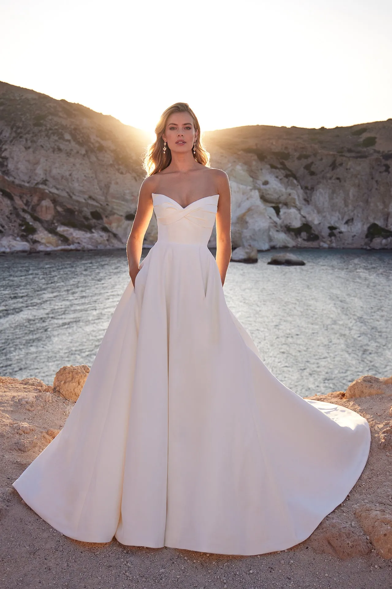 satin button back wedding dress Pretty wedding dresses with buttons down the back