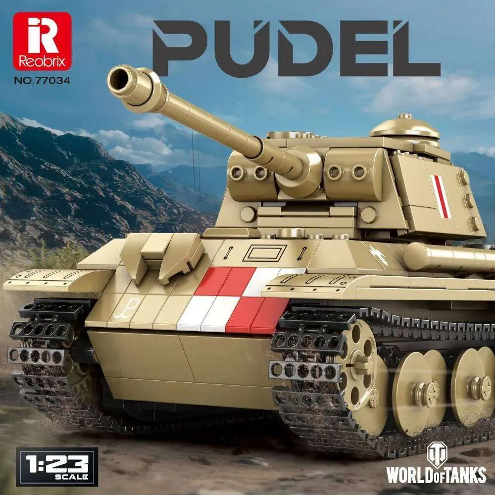 Model Tank Diy Blocks Pudel Military Tank Building Blocks Set 1:23 Scale Model Bricks With ...