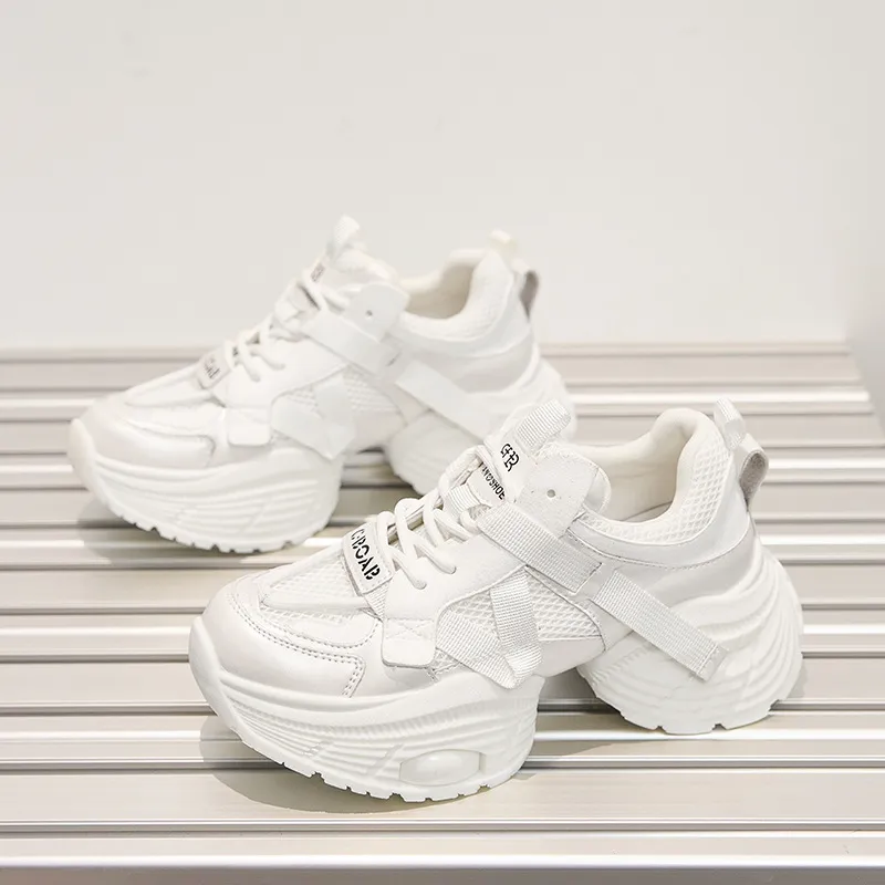 Sneakers chunky da donna leggere con suola alta per altezza_voghion.com
