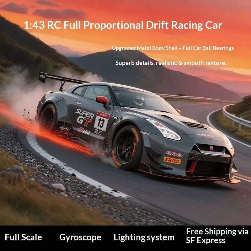 D43 Series 1:43 Scale RC Sedan Car 4WD High Speed Drift Racing, 2.4G ...