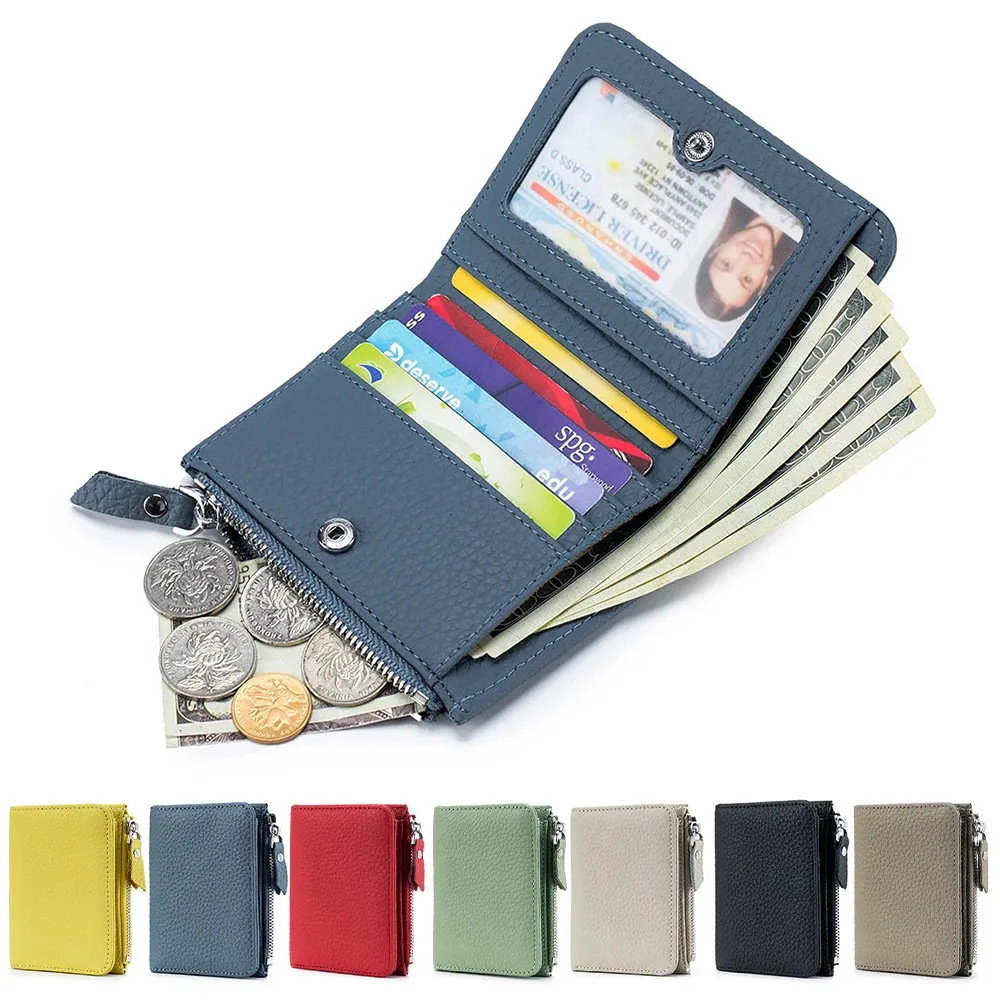 Portafoglio in pelle borsa stile donna moneta Cross-border Rfid portafoglio cort Portafoglio in pelle borsa stile donna moneta Cross-border Rfid portafoglio cort