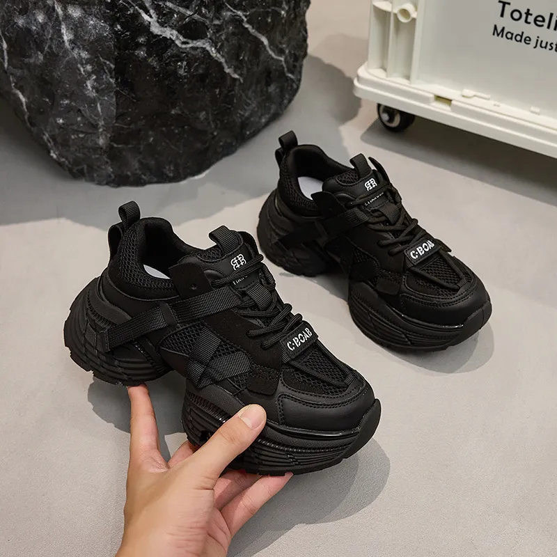 Sneakers chunky da donna leggere con suola alta per altezza_voghion.com