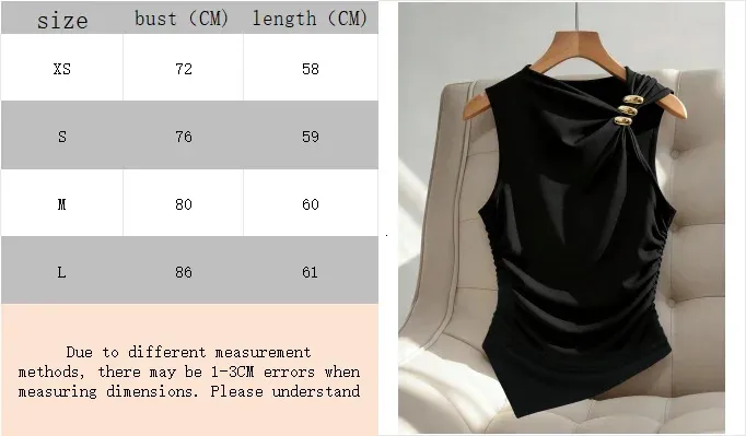 Womens summer casual fashion metal decoration waist pleated slim fit ...