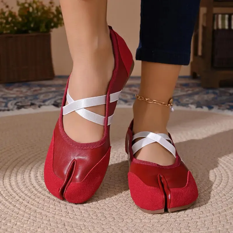 Comfort Flat Heel Lightweight Tabi Women Summer Soft On Non Slip Sneakers Casual Womans Walking Shoes 260307_voghion.com
