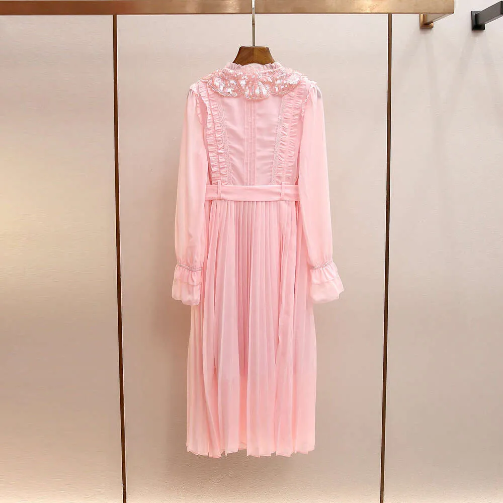 pink collared long sleeve dress a stylish pink satin v neck long sleeve shirt dress a collar