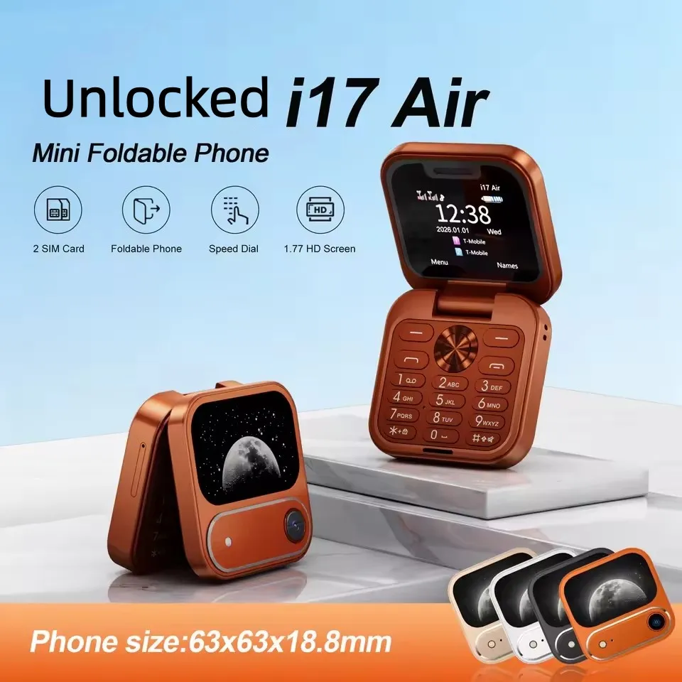 I17Air Unlocked 2G GSM Foldable Dual SIM Phone  ... 