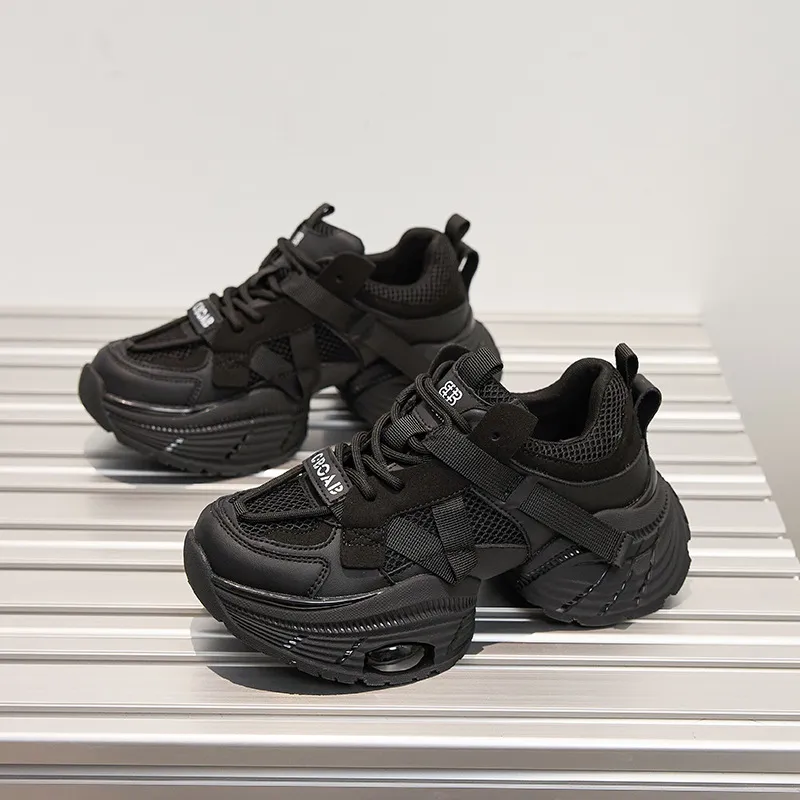 Scarpe alla moda 2026 Sneakers da donna Chunky Dad, suola spessa, leggere, scarpe casual che aumentano l'altezza, taglie 31-40_voghion.com