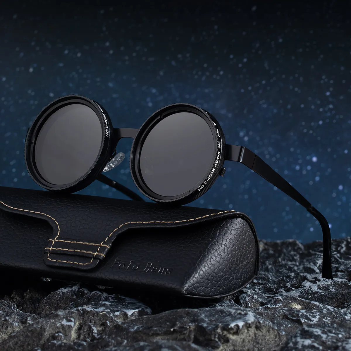 Vintage Round Polarized Sunglasses for Men & Women | UV400 Protection, Stylish Amazon.com: RONSOU Steampunk Round Sunglasses for Men Women  main image 2