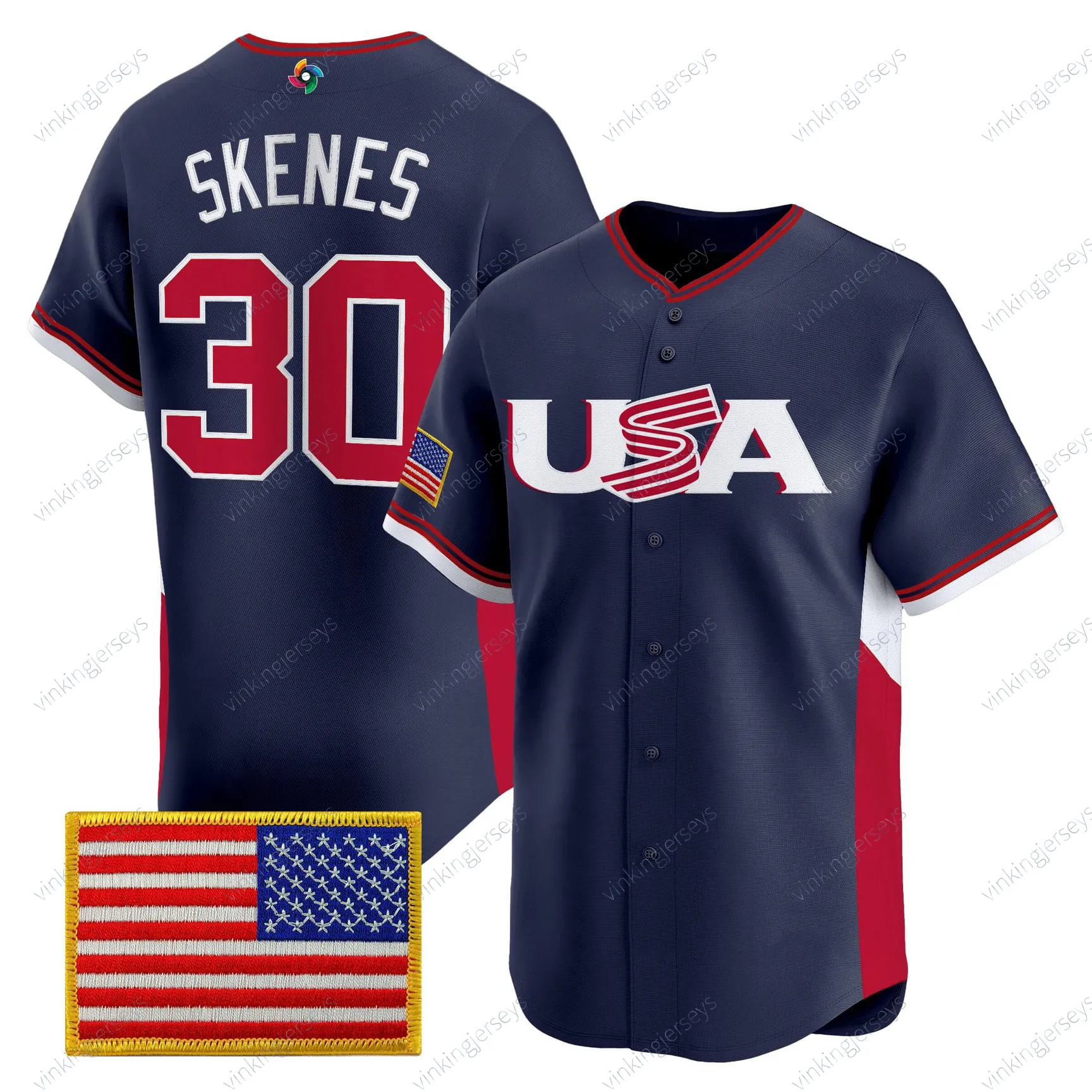Team USA 2026 World Baseball Classic Jersey Paul... From Vinkingjerseys,  $17.58 | DHgate.Com