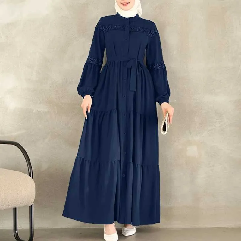 long dresses muslim Modest Muslim Womens Luxe Pleated Evening Formal Dress G761