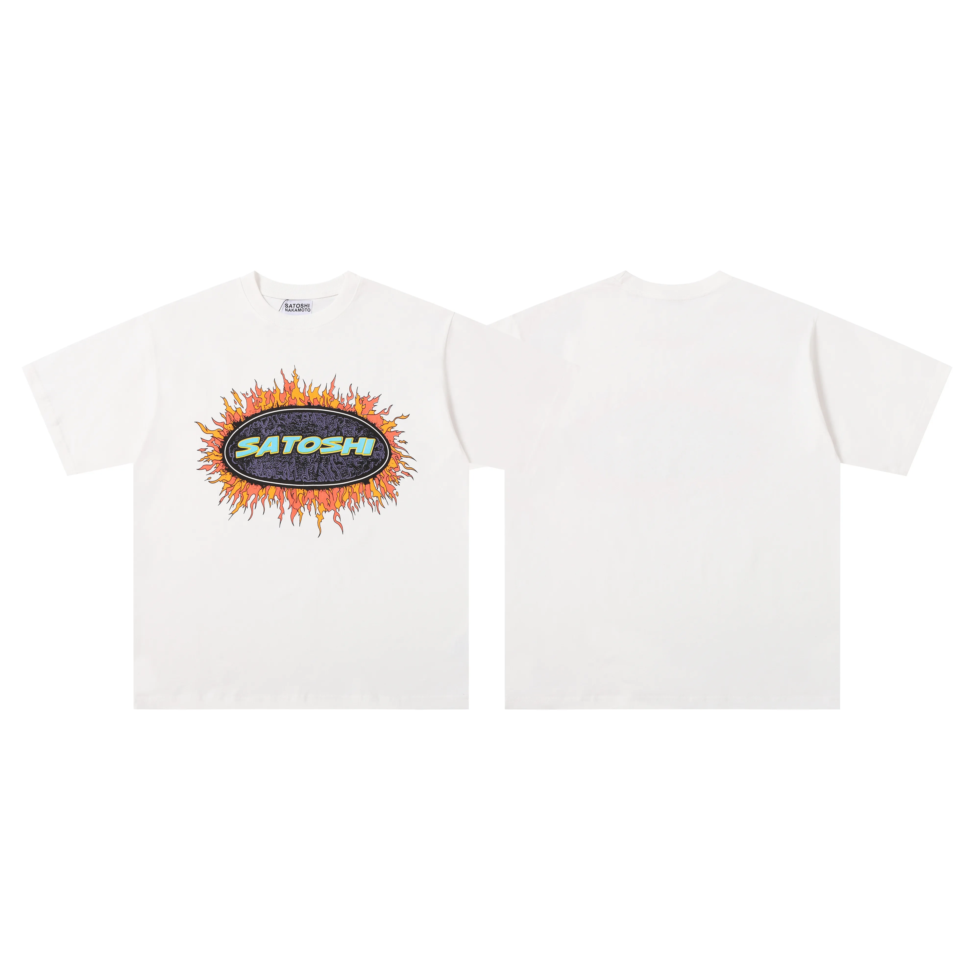 熱い販売サトシ中本 Tシャツサトシシャツデザイナーメンズシャツ Y2k 