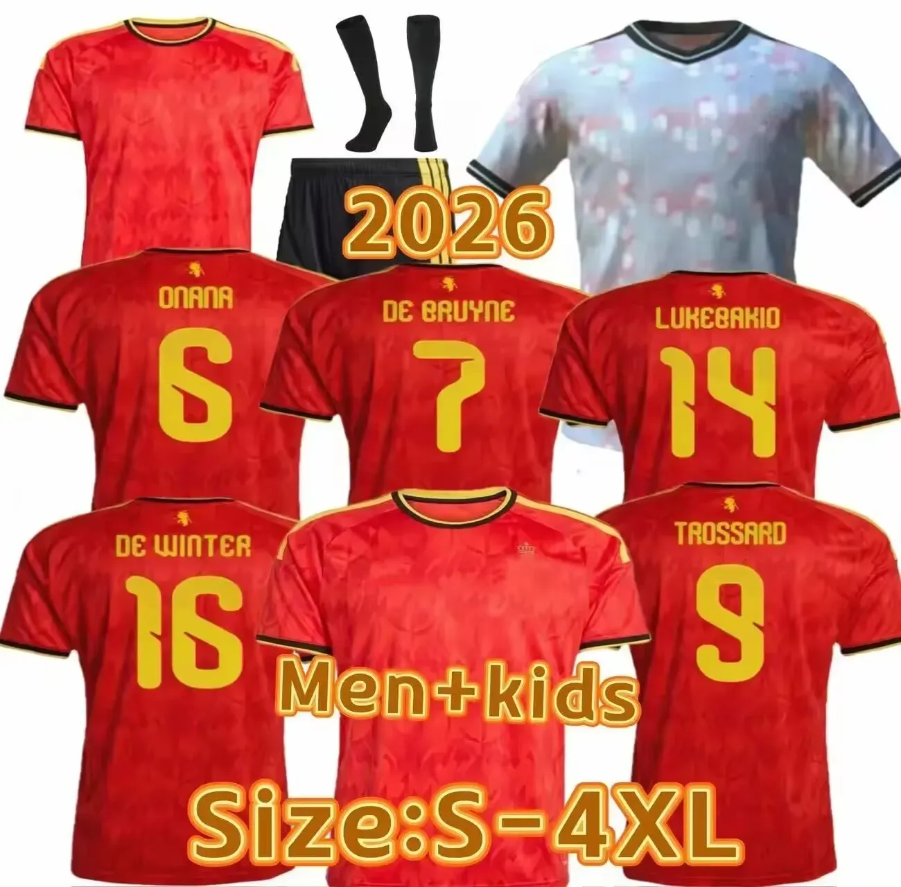 Belgium Soccer Jerseys 2026 2027   Witsel, De Bruyne,... 