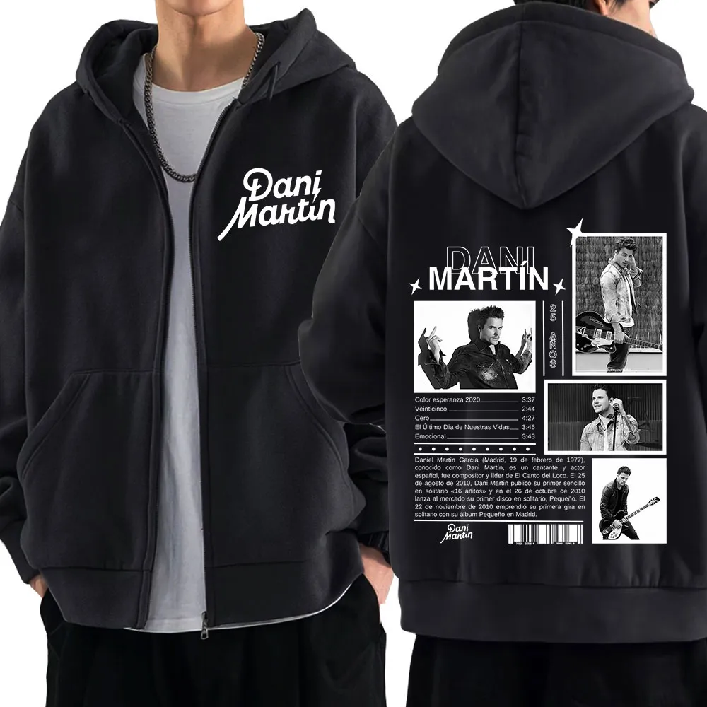 Rapper Dani Martin Album Tour 2026 Print Zip Hoodie Men Women Hip-hop ...